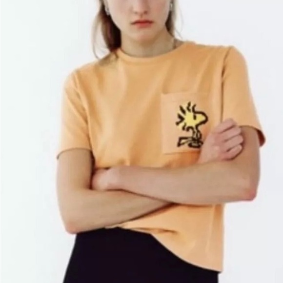 ZARA Women’s Snoopy and Woodstock Embroidered T Shirt - Picture 8 of 8